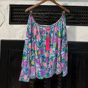 NWT Lilly Pulitzer Lana Top Turtle Wave Medium